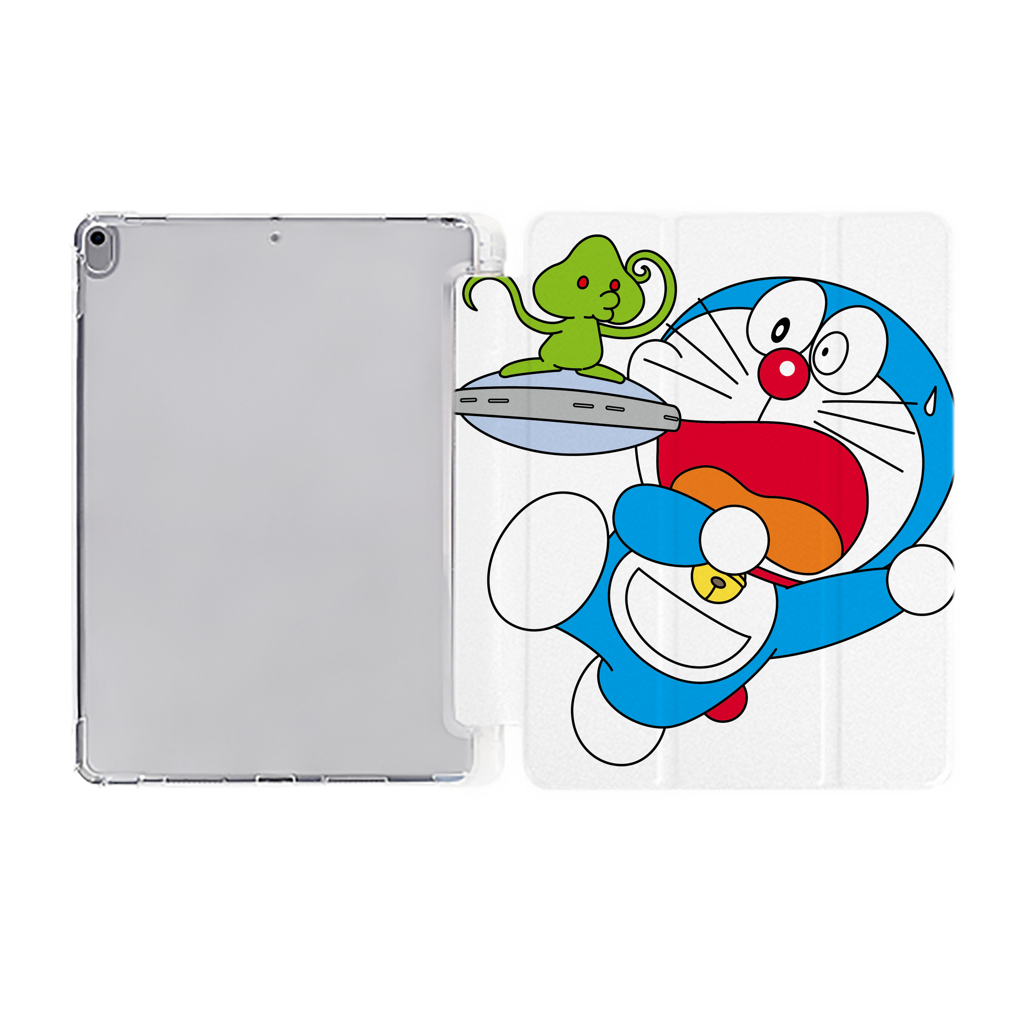 （画像用） ドラえもん Doraemon IPad ケース ペン収納付き 三つ折りスタンド PUレザー×シリコン 対応機種9.5/10.5/10.9インチ